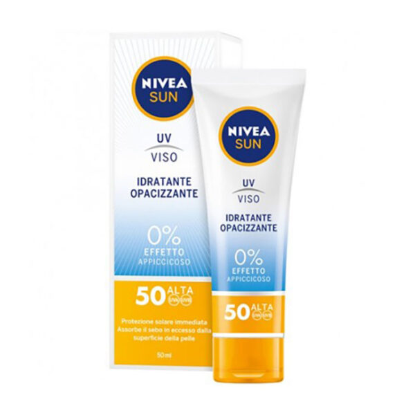 Nivea Sun Crema Viso UV Idratante Opacizzante SPF 50+ -50 ml