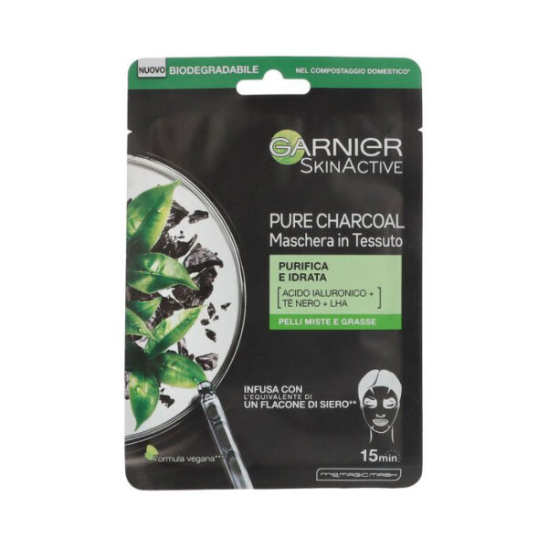 Garnier Skinactive Maschera Viso in Tessuto Pure Charcoal