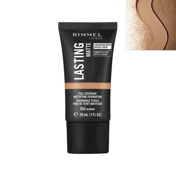 Rimmel London Fondotinta Lasting Matte -Colore N.304 Almond