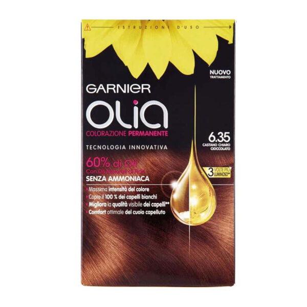Olia Colorazione Permanente Senza Ammoniaca N. 6.35 Castano Chiaro Cioccolato