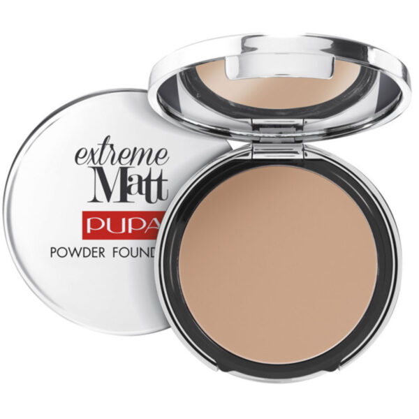 Pupa Extreme Mat Fondotinta Fondotinta Compatto in Polvere Effetti Opaco Naturale -Colore N.060 Golden Beige