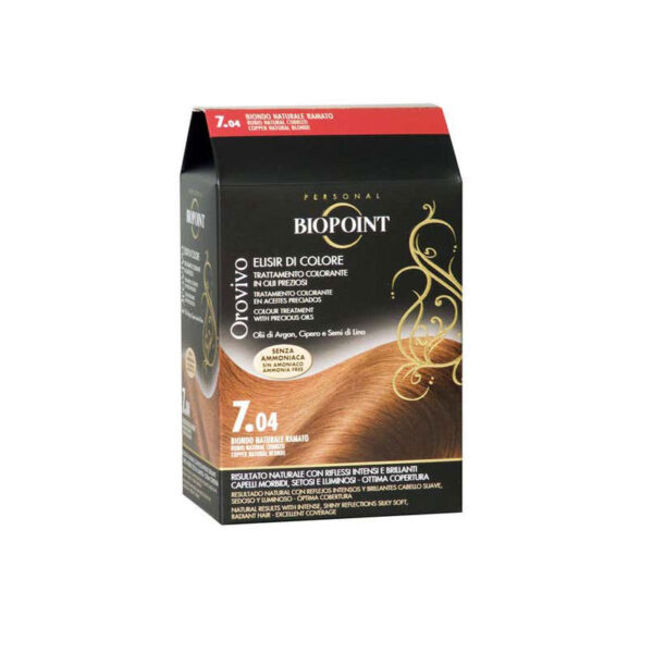 Biopoint Orovivo Elisir di Colore -N. 7.04 Biondo Naturale Ramato