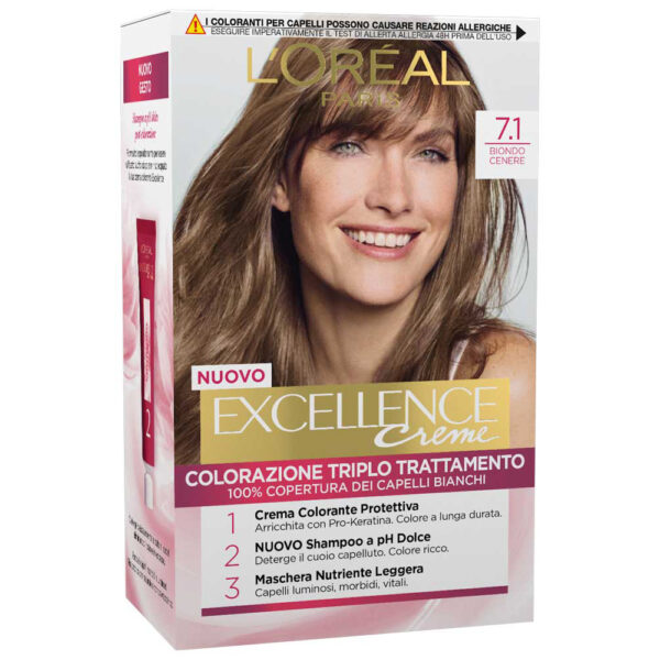 Excellence Crema Colorante -7.1 Biondo Cenere