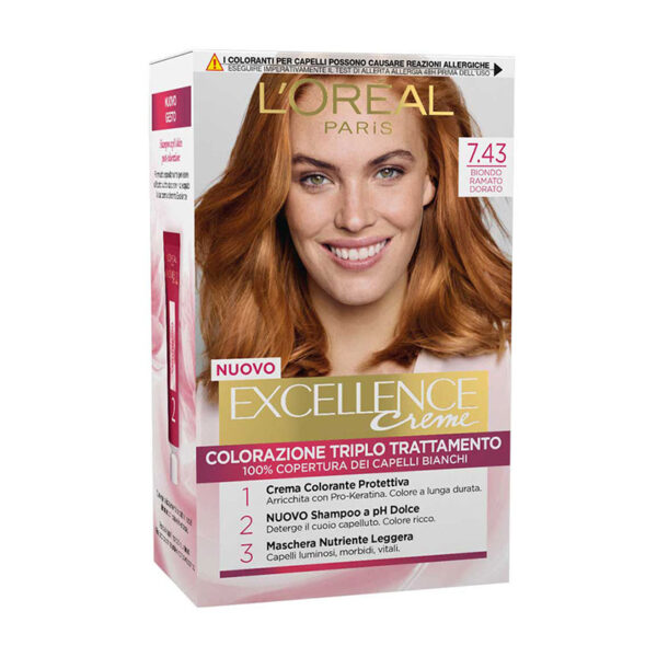 Excellence Crema Colorante -7.43 Biondo Rame Dorato