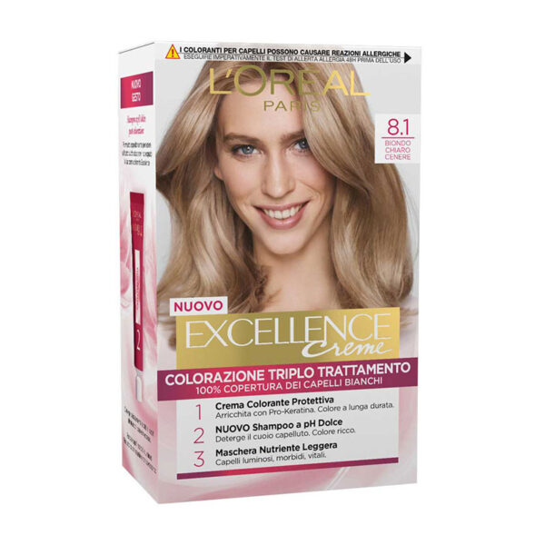 Excellence Crema Colorante -8.1 Biondo Chiaro Cenere
