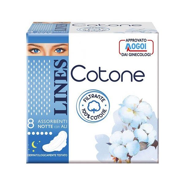 Lines Cotone Notte con ali 8 pezzi