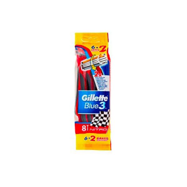 Gillette Blue3 Nitro Usa&Getta 6 Rasoi + 2 Omaggio