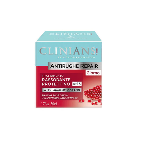 Clinians Crema Viso Antirughe Repair Giorno Tratamento Rassodante Protettivo -50 ml