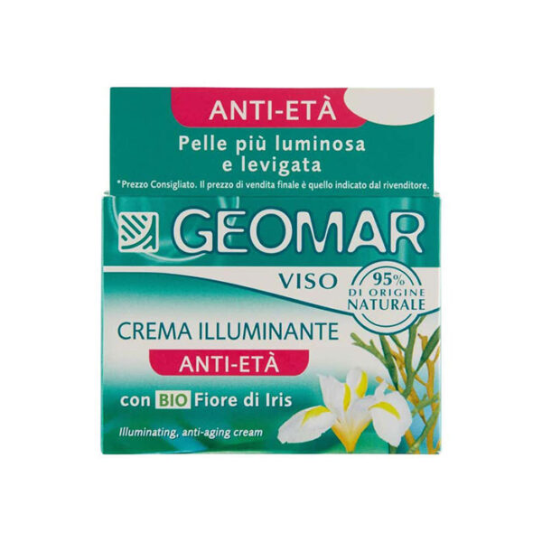 Geomar Crema Viso Illuminante Anti-Età Con Bio Fiore di Iris -50 ml