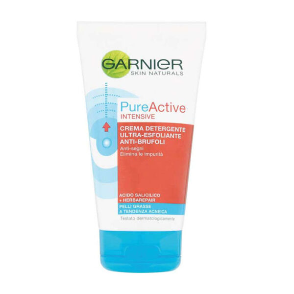 Garnier PureActive intensive Crema Detergente Ultra-Esfoliante Anti-Brufoli Pelli Grasse -150 ml