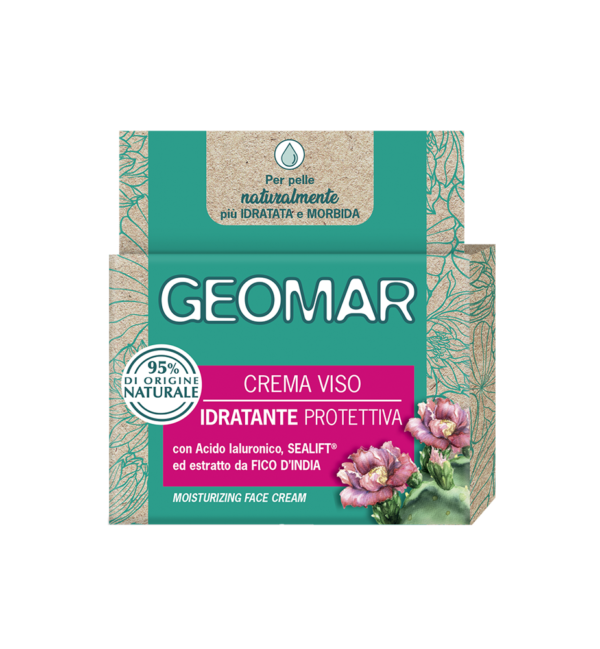 Geomar Crema Viso Lenitiva Idratante Con Bio Fiore di Altea -50 ml