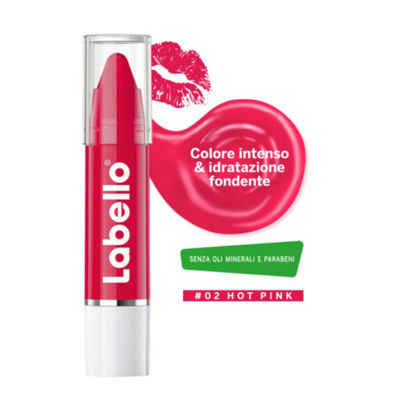 Labello Crayon Lipstick 02 Hot Pink colore Intenso