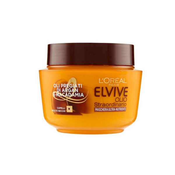 Elvive Maschera Olio Straordinario Nutriente per Capelli Secchi o Spenti -300 ml