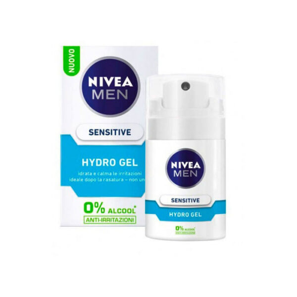 Nivea For Men Sensitive Hydro Gel - Crema Viso Anti-Irritazione Rasatura -50 ml