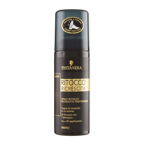 Testanera Ritocco Ricrescita Spray Ritocco Ricrescita Temporaneo Nero 120 ml