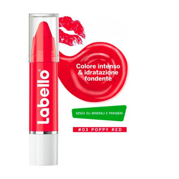 Labello Crayon Lipstick 03 Poppy Red colore Intenso