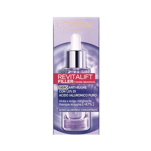 L'Oreal Paris Revitalift Filler Siero Antirughe Rivolumizzante con Acido Ialuronico -30 ml