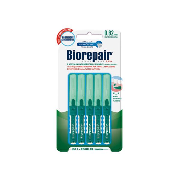 Biorepair Scovolini Interdentali Antibatterici Cilindrici Regular -5 pezzi