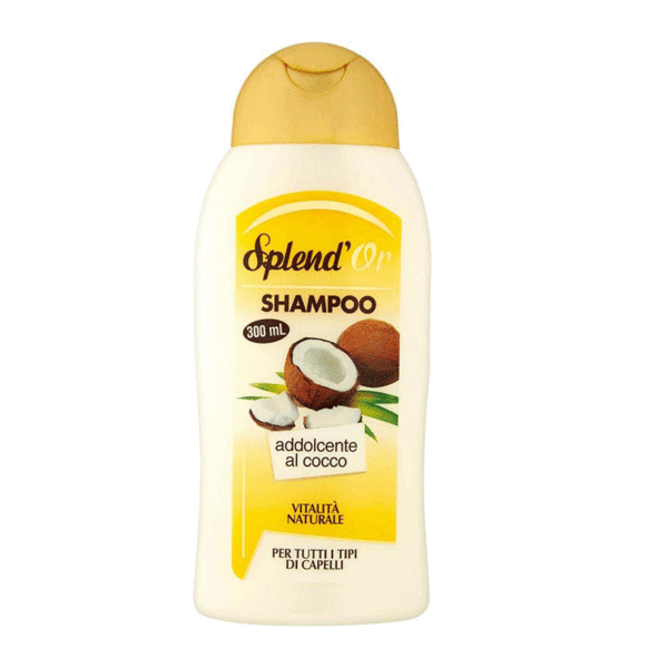 Splend'Or Shampoo Addolcente al Cocco per Tutti i tipi di Capelli -300 ml
