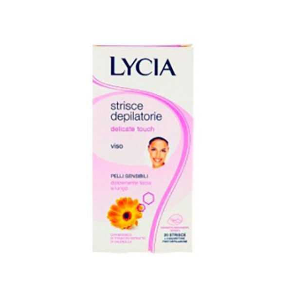 Lycia Delicate Touch Strisce Depilatorie Viso Pelli Sensibili -20 pz