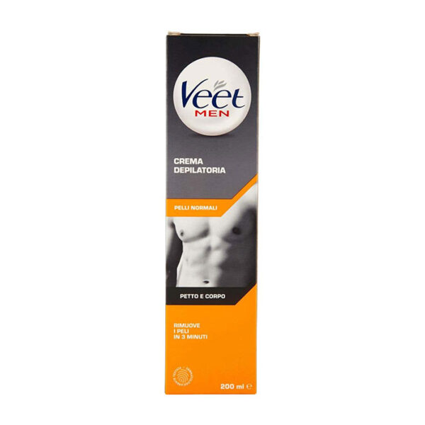 Veet Men Crema Depilatoria per Pelli Normali Petto e Corpo -200 ml
