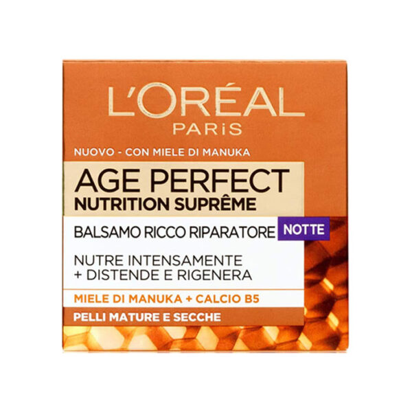 L'Orel Paris Age Perfect Nutrition Supreme Trattamento Riparatore Notte Pelli Mature e Secche -50 ml