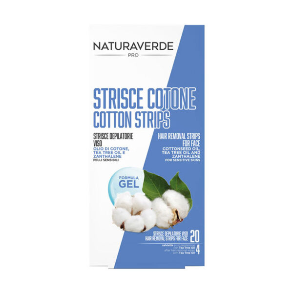 Naturaverde Strisce Depilatorie  Viso Cotone -20 Pezzi
