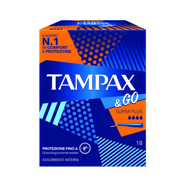 Tampax Tampax&Go Assorbenti Super Plus 18 pz