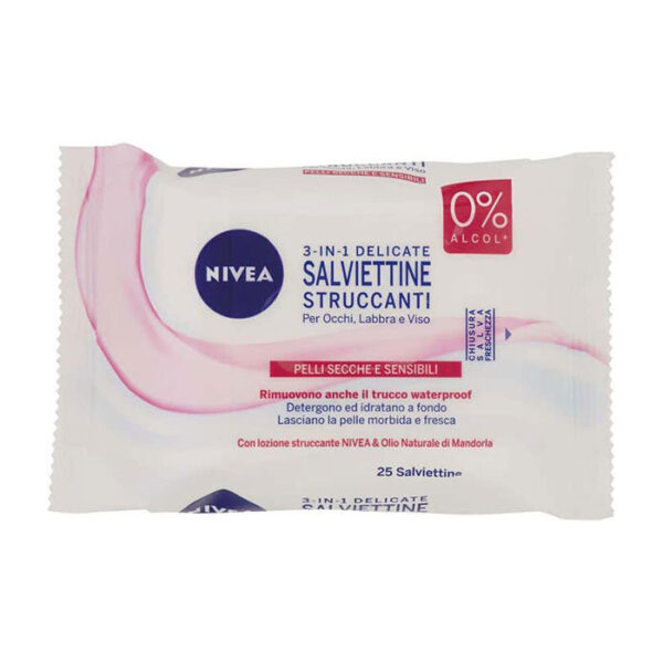 Nivea Salviettine struccanti viso delicate -25 pz