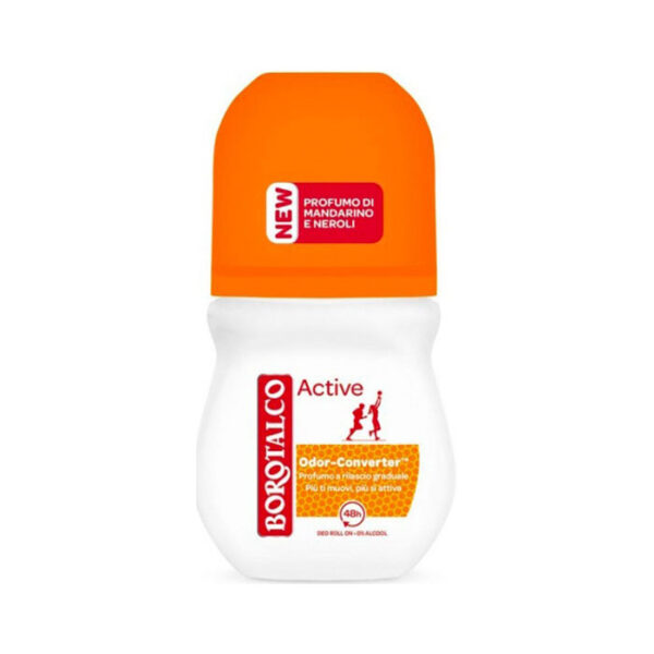 Borotalco Deodorante Roll On Active Profumo di Mandarino e Neroli -50 ml