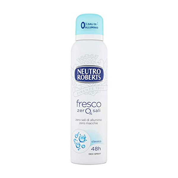 Neutro Roberts Deodorante Spray Fresco Zero% sali Classico -150 ml