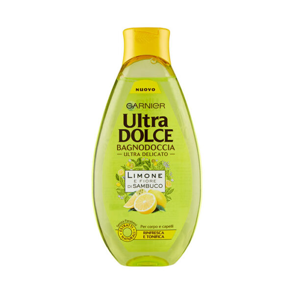 Ultra Dolce Bagnodoccia Ultra Delicato per Corpo e Capelli Limone e Fiore di Sambuco -500 ml