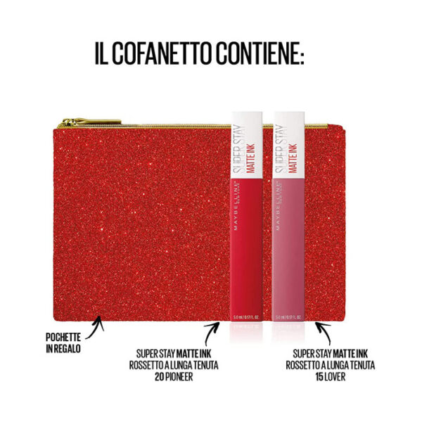 Maybelline Pochette Limited Edition 2021 -Rossetto Super Stay Matte Ink 15 e 20
