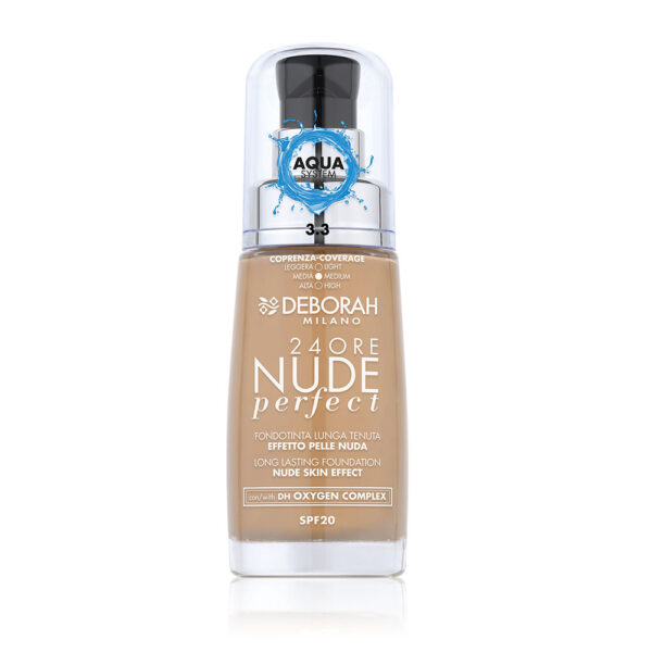 Deborah fondotinta 24ore nude perfect -Colore N.3.3 Gold