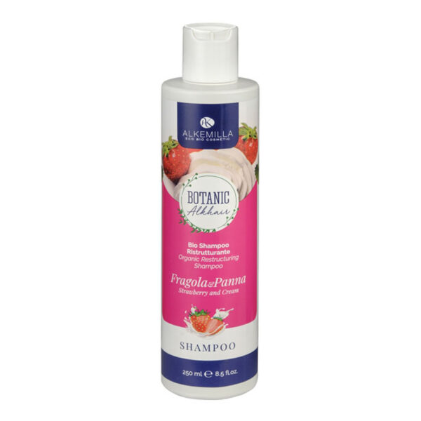 Alkemilla Bio Shampoo Ristrutturante Fragola e Panna -250 ml
