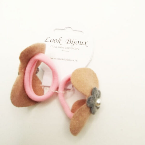 Look Bijoux Elastico per Capelli Coppia Fiori