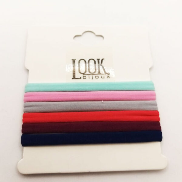 Look Bijoux Elastico per Capelli Colorato -Pezzi 6