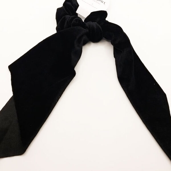 Look Bijoux Elastico per Capelli Colore Nero con Nastro