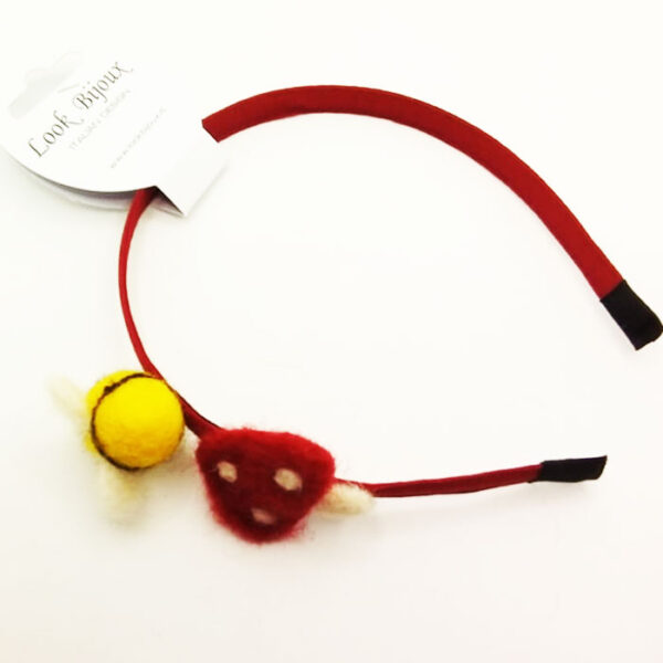Look Bijoux Cerchietto per Capelli Rosso con Ape