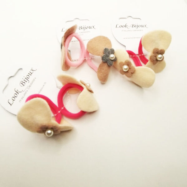 Look Bijoux Elastico per Capelli Coppia Fiori