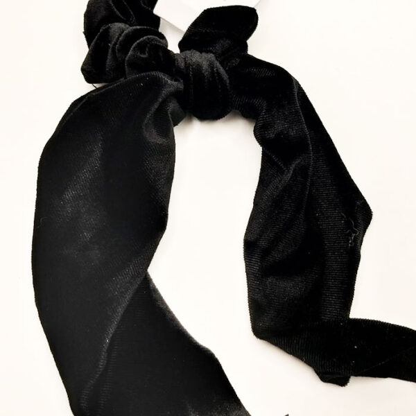 Look Bijoux Elastico per Capelli Colore Nero con Nastro