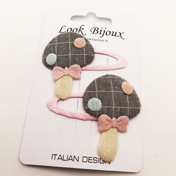 Look Bijoux Mollette per Capelli Coppia Funghetto