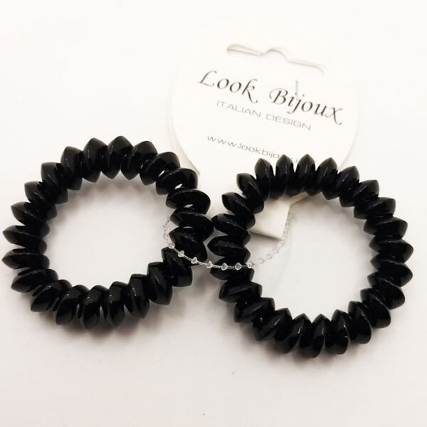Look Bijoux Elastico per Capelli Colore Nero