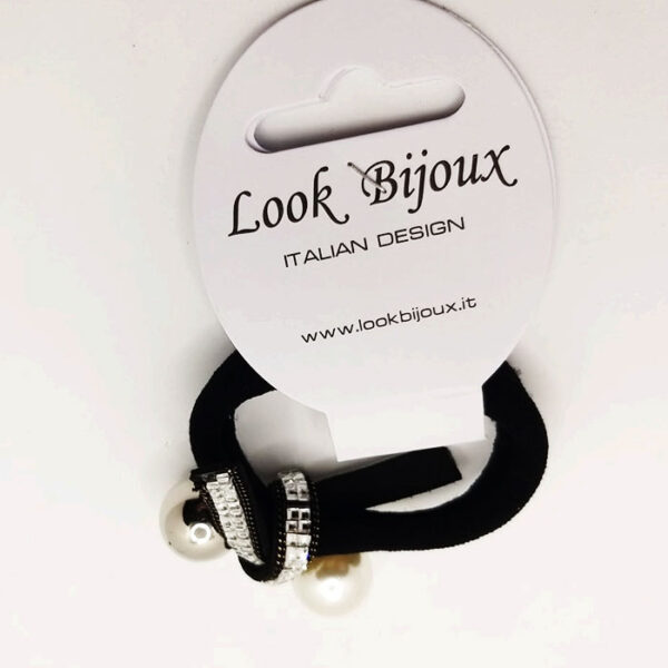 Look Bijoux Elastico per Capelli Colore Nero 