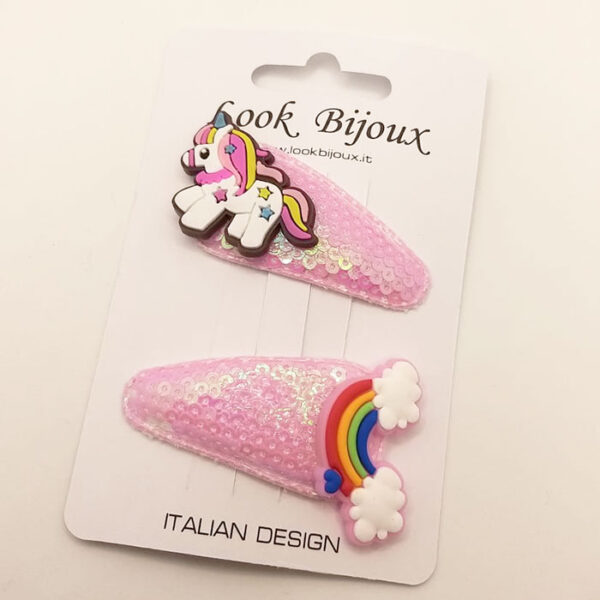 Look Bijoux Mollette Per Capelli Unicorno