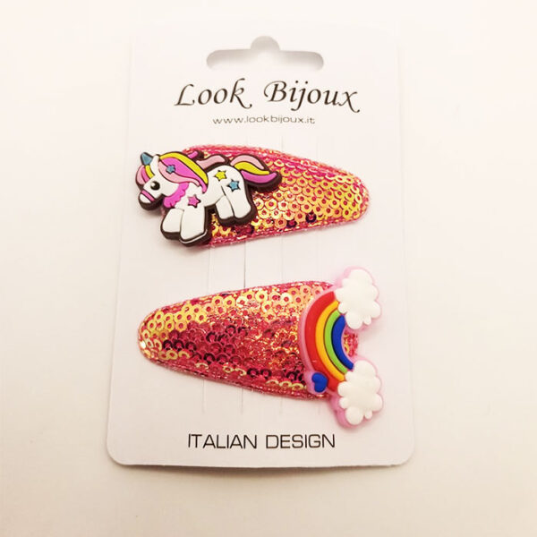 Look Bijoux Mollette Per Capelli Unicorno