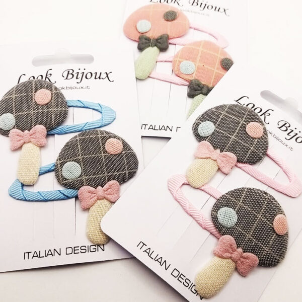 Look Bijoux Mollette per Capelli Coppia Funghetto