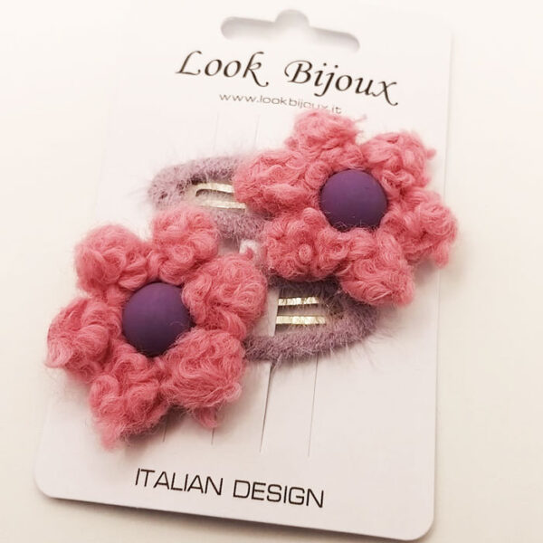 Look Bijoux Mollette per Capelli Coppia Fiori