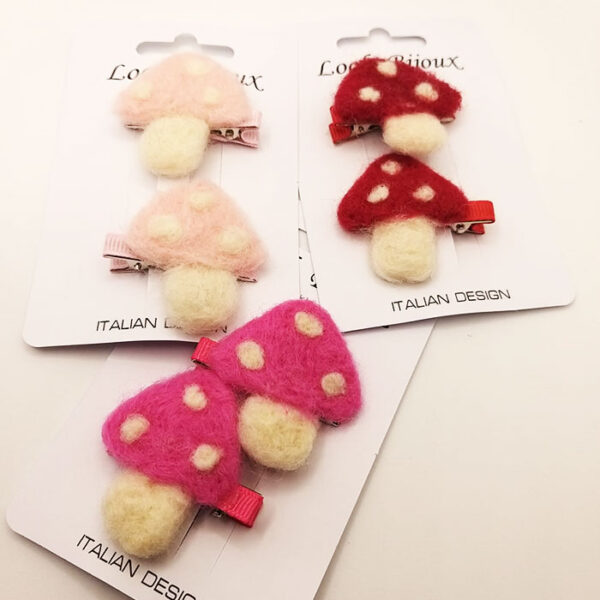 Look Bijoux Mollette per Capelli Coppia Funghetto