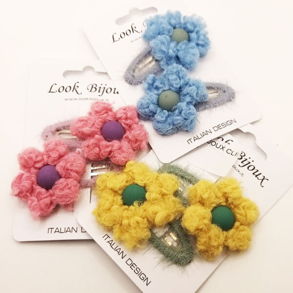 Look Bijoux Mollette per Capelli Coppia Fiori